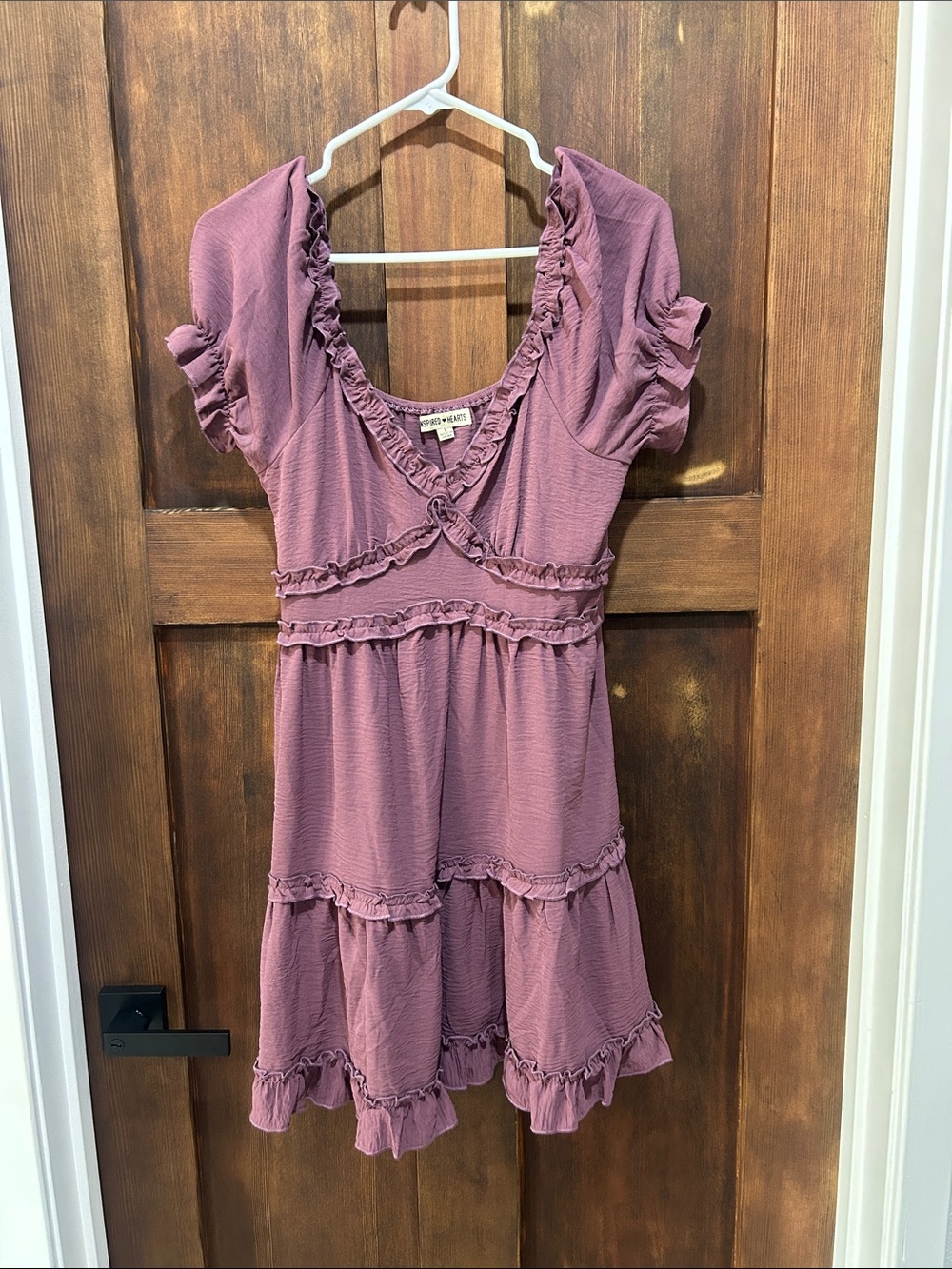 Ruffled Mauve Mini Dress